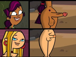 2d 2futas balls black_eyes blaineley_(tdi) blonde_hair blue_eyes braid chart cody_(tdi) dark-skinned_futa dark_skin darthp1agueis earrings erect_penis erection futa_focus futa_only futanari light-skinned_futanari light_skin lipstick long_hair makeup navel penis penis_chart pubes pubic_hair purple_hair shaved_crotch sierra_(tdi) standing straight tagme tattoo tattoo_on_balls testicles total_drama_island trimmed_pubic_hair uncensored wide_hips