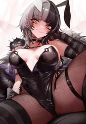 1girls 2d 2d_(artwork) 2d_artwork adult adult_female arm_support belly_button big_boobs big_breasts black_bunny_ears black_bunnysuit black_choker black_elbow_gloves black_gloves black_hair black_hairband black_legwear black_leotard black_long_gloves black_thigh_highs black_thighhighs black_topwear blackhaired_female blunt_bangs breasts breasts_apart brown_legwear brown_pantyhose brown_stockings brown_tights bunny_costume bunny_ears bunnygirl bunnygirl_outfit bunnysuit busty busty_female busty_girl choker closed_mouth_smile collarbone digital digital_art digital_drawing digital_drawing_(artwork) digital_media digital_media_(artwork) dokuro_deluxe drawing elbow_gloves eyebrows_visible_through_hair female female_focus female_only gloves groin head_tilt high_resolution highres hololive hololive_english inframammary_fold inguinal_crease inguinal_ligament large_boobs large_breasts lean_figure legs_apart legs_spread legwear leotard long_gloves long_hair looking_at_viewer looking_down looking_down_at_viewer mature mature_female narrow_waist navel pantyhose resting_arm shiori_novella shoulders simple_background sitting slender_body slender_waist slim_female slim_waist smile smiley_face smiling smiling_at_viewer solo solo_female spread_legs spreading_legs spreading_thighs thick_thighs thigh_highs thighband thighhighs thighhighs_over_pantyhose thighs tights tilted_head topwear underboob upper_body virtual_youtuber vtuber vtuberfanart white_background white_bunny_ears white_hair white_hairband whitehaired_female yellow_eyes yelloweyed_female