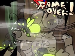 4:3 ambiguous_gender arthropod balls beetle big_breasts big_penis blinker_(jtlavaman) blush bodily_fluids bound breasts detachable detachable_limbs dripping dungeon_mauler elateroid firefly forest_background futanari game_over gameplay_mechanics genital_fluids genitals group hart_(jtlavaman) herm herm/ambiguous huge_breasts huge_cock huge_penis insect intersex intersex/ambiguous jtlavaman kiss_mark low_res machine musk musk_drunk oblivious penis precum precum_drip riding robot shocked size_difference steam sweat throb tied_to_tree