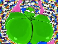 1boys ballsack blush brainrot bubble_butt cat_ears cringe english_text fangs fat_ass femboy fluffy_tail furry furry_male furry_only furu_flami gay girly_boy green_fur happy huge_ass kevin_(nyanwolf) male meme multicolored_background multicolored_fur silly silly_face sweat talking_to_viewer thick_ass thick_thighs white_fur wolf_ears