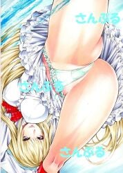 1girls 2d ass blonde_hair dress_lift emilie_de_rochefort female female_only legs light-skinned_female light_skin long_legs panties solo tekken tekken_7 thighs upskirt yqgkg underwear light_blue_panties light_blue_underwear pantyshot pantyshot_(kicking) maruto_(marutohonpo) traditional_media_(artwork)