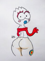 1girls 2018 ass big_ass blush blushing disney drawing_on_paper female female_only forky_(toy_story) genderswap genderswap_(mtf) hi_res looking_at_viewer looking_back pillothestar pixar rule_63 thick thick_ass thick_legs thick_thighs toy_story toy_story_4 traditional_media_(artwork) walt_disney_pictures walt_disney_studios_motion_pictures