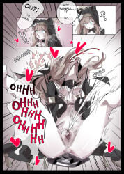 1girl afterglow ahegao ass_focus bedroom blonde_hair blue_eyes body_tremble cleavage cross crossed_eyes crying curvy detailed_face detailed_pussy dress_lift dripping_pussy drooling ecstasy english_commentary english_dialogue english_language english_subtitles english_text english_translation erect_nipples excessive_drooling exposed_pussy female_ejaculation female_orgasm finger_in_pussy fucked_silly full_color garter_straps hair_ornament halo heart-shaped_pupils heavy_blush highres huge_breasts large_breasts leaning_back leg_tremble looking_at_viewer mari_(blue_archive) masturbation mind_break miwerjooggetser night nipples nun_habit on_bed orgasm_expression panties panties_aside pleasure_face puffy_nipples pussy pussy_ejaculation pussy_focus pussy_juice rolling_eyes saliva saliva_trail sitting skirt_lift soft_lighting solo spread_legs squirting steam sweat tears thick_thighs tongue_out torn_clothes vaginal_fingering very_long_hair voluptuous white_panties white_thighhighs white_veil wide_hips