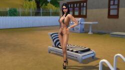 beach_chair bella_goth female female_only heels hot milf model_pose modeling mom mommy mother pose sex sexy sexy_pose sims sims4 slutty_female sunglasses teasing the the_sims_4 wife