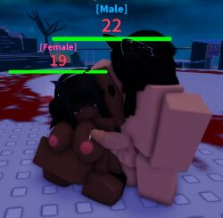 3d armpit_sex armpits big_breasts big_penis dark-skinned_female light-skinned_male penis_in_armpit roblox roblox_avatar roblox_condo roblox_game sweat sweaty_body