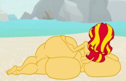 1girls ass barefoot completely_nude completely_nude_female edit equestria_girls female female_only full_body huge_ass my_little_pony naked naked_female nude nude_female rt34s solo solo_female sunset_shimmer tasteofchoklit_(edit)