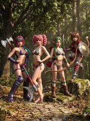 slayer_mage slayer_mage_my_first_rpg female female_only female_focus sexy sexy_pose sexy_body slim_waist slim perfect_body perfect_boobs perfect_legs skinny skinny_female warrior sasha_nowa_(slayer_mage) sasha_nowa_(slayer_mage_my_first_rpg) ass ass_focus butt butt_focus perfect_ass bikini bikini_top bikini_bottom short_hair yellow_eyes brown_hair cat_ears cat_eyes pink_hair green_hair mage ranger roza_(slayer_mage) roza_(slayer_mage_my_first_rpg) dravena_(slayer_mage) dravena_(slayer_mage_my_first_rpg) nanami_(slayer_mage) nanami_(slayer_mage_my_first_rpg) gunner 4girls