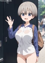 1girls 2d ai_generated areolae armpit bare_arms bare_legs bare_shoulders belly big_breasts bob_cut breasts_bigger_than_head cameltoe chest curvy curvy_figure cute cute_face detailed eyelashes eyeshadow female female_only fit fit_female focus grey_hair hair high_quality huge_breasts large_breasts legs light-skinned_female light_skin lips lipstick looking_at_viewer makeup mascara nero100 pale-skinned_female pale_skin petite petite_body posing seductive seductive_look short_hair silver_hair stable_diffusion surprised tagme thighs thin_waist tomboy uzaki-chan_wa_asobitai! uzaki_hana vagina very_short_hair young teenager completely_nude completely_nude_female completely_naked nude nude_female naked nipples pussy