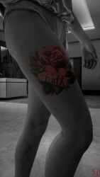 1girls 3d 3d_(artwork) 3dcg absurd_res absurd_resolution absurdres andreikamarmazetka bikini_bottom catalina_delgado edited_screencap female_focus female_only filter filtered game_cg greyscale high_quality high_resolution highres hitman hitman_world_of_assassination io-interactive leg_focus leg_tattoo married_female married_woman oblivious_sexualization rose_tattoo source_request thigh_focus walking walking_away watermark
