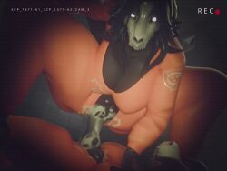 3d_(artwork) 3d_animation 4:3 animated anthro anthro_on_anthro balls big_breasts black_body black_fur black_hair bodily_fluids bone breasts camera_hud canid canine clothed clothing cum cum_in_vagina cum_inside da.nilkaz_(modeler) digital_media_(artwork) duo erection female female_penetrated fur genital_fluids genitals hair hi_res humanoid_genitalia humanoid_penis intraspecies jumpsuit loop mal0 male male/female male_penetrating male_penetrating_female malo mammal nnls nude open_mouth penetration penile penile_penetration penis scp-1471 scp-1471-a scp-1471-a_(da.nilkaz) scp_foundation sex short_playtime sound spread_legs spreading tagme tail text vaginal_penetration video vulva