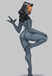 1girls ai_generated alien alien_girl areolae big_breasts bioware blue_body blue_skin breasts female female_only helmet helmet_with_visor hood hood_up mass_effect nipples quarian solo solo_female tagme tali'zorah_nar_rayya visor