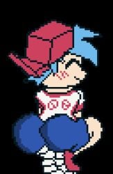1boy animated ass assisted_exposure backsack balls big_ass big_balls big_butt blue_hair blush blush_lines blushing bottom_heavy boyfriend_(friday_night_funkin) bubble_ass bubble_butt butt fat_ass fat_butt friday_night_funkin gif hat huge_ass huge_butt male male_only mithil123123 pantsed pantsed_male pixel_art solo sprite squatting thick_ass thick_butt underwear