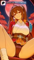2026 highres hi_res electroworld patreon_username high_quality high_resolution artist_name stable_diffusion ai_generated 1girl 1girls patreon watermark moon space starry_sky legs_apart legs_spread solo red_sky sun splayed_legs japanese_clothes red_eyes planet spread_legs earth_(planet) night_sky crescent_moon smile long_hair star_(sky) sky cloud brown_hair moonlight tree shooting_star cloudy_sky full_moon night milky_way open_legs round_window red_moon estelle_bright eiyuu_densetsu