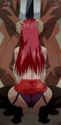 00s 1boy 1girls 2005 anime_screenshot ass bible_black bible_black_only big_ass black_legwear black_thighhighs blowjob clothed_male_partially_nude_female face_fucking fellatio female female_focus formal_clothes garter_straps hand_on_another's_head head_grab high_heels huge_ass human human_only implied_blowjob implied_fellatio implied_irrumatio lingerie long_hair maledom mature_female mature_male necktie no_bra no_visible_genitalia old old_man older_male oral outercourse panties partially_clothed_female pencil_skirt purple_lingerie purple_panties red_hair red_skirt restroom_stall rough_oral skirt skirt_up socks squatting stitched straight suit tagme takashiro_hiroko teacher thigh_socks thighhighs third-party_edit topless underwear upskirt vice_principal younger_female zettai_ryouiki