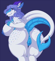 1girls 2018 5_fingers anthro anthrofied anus anuvia ass big_ass big_breasts big_butt blue_scales breasts bubble_ass bubble_butt butt claws dat_ass dragon erect_nipples eyelashes fangs fat_ass female female_only furaffinity hair horn horns huge_ass huge_breasts huge_butt humanoid_hands humanoid_pussy long_hair looking_at_viewer multicolored_scales nipples non-human_areolae nude plump_ass presenting presenting_anus presenting_ass presenting_butt presenting_hindquarters presenting_pussy presenting_vagina purple_eyes pussy reptile scales scalie sideboob simple_background slightly_chubby solo tail thick_thighs vagina voluptuous white_scales wide_hips