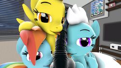 3d equine female fleetfoot_(mlp) friendship_is_magic fur horse mammal my_little_pony nude penis pony rainbow_dash_(mlp) source_filmmaker spitfire_(mlp) straight_hair the_fatcat wings wonderbolts_(mlp)