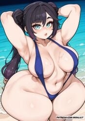 4k ai_generated arms_behind_back arms_behind_head ass beach big_ass big_butt big_thighs bikini curvy curvy_body curvy_female curvy_hips genshin_impact green_eyes high_resolution hips hoyoverse huge_ass huge_butt huge_thighs hyper hyper_ass hyper_butt hyper_thighs large_ass large_butt large_thighs medium_breasts miralicit mona_(genshin_impact) purple_hair sexy sexy_body sexy_female sexy_pose shortstack smaller_female swimsuit thick_ass thick_butt thick_hips thick_legs thick_thighs twintails water