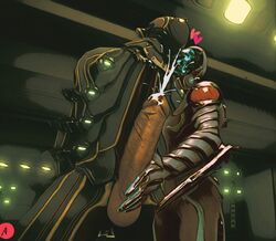 amonsrule big_penis captura cum cumshot huge_cock mag_(warframe) vauban_(warframe) warframe warframetenno