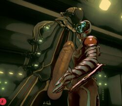 amonsrule big_penis captura handjob huge_cock mag_(warframe) vauban_(warframe) warframe warframetenno