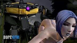 1girls 1robot 2018 3d anal animated bopesfm borderlands borderlands_2 fisting loader_bot machine maya_(borderlands) no_sound robot siren_(borderlands) straight video