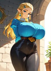 1girls ai_generated alternate_ass_size alternate_body_type alternate_breast_size alternative_bust_size beautiful beauty below_view blonde-haired_female blonde_female blonde_hair breasts breasts_bigger_than_head cleavage clothed clothing elisabeth_cheria female female_focus female_only from_below gigantic_breasts huge_breasts hyper hyper_breasts large_breasts massive_ass massive_breasts massive_thighs massive_tits mommy mommy_milker mommy_milkers open_clothes open_eyes patreon patreon_username sexy_body short_hair solo solo_female solo_focus stretched_clothing the_legend_of_zelda tight_clothing voluptuous zelda zelda_(breath_of_the_wild)