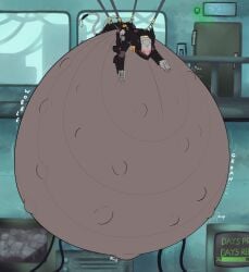 2023 belly big_belly black_body blade_wolf blush detailed_background extreme_fetal_movement facility factory feral fetal_movement hi_res huge_belly humanoid hyper hyper_belly hyper_pregnancy inflation konami laboratory machine male metal_gear metal_gear_rising:_revengeance multicolored_body necrofeline platinumgames pregnant pregnant_feral pregnant_male red_eyes robot robot_feral robot_humanoid rumbling_stomach solo tail tan_body wire