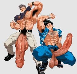 nioseptem bara sigma_klim manly male male_only poses hairy hairy_male zero_escape zero_time_dilemma virtue's_last_reward 1boy abs arm_up shirt_lift shirt_up shirt_pull black_hair blue_hair green_eyes hairy_chest hairy_armpits hairy_balls hairy_body hyper_penis huge_cock big_penis big_cock big_pecs huge_penis nipples human human_only armpits armpit_hair armpit sweat sweatdrop sweating sweaty sweaty_body muscular muscular_male muscles pants pants_open shoes pubic_hair pubes penis multiple_poses solo solo_male erection erect_penis hard_cock gay college_student blush blushing smile looking_away looking_at_viewer teeth_clenched muscular_arms watch belt big_balls balls short_hair