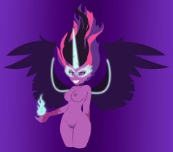 1girls 2023 2d 2d_(artwork) 2d_artwork ass big_ass big_breasts blue_fire breasts choker dark-skinned_female dark_skin domino_mask egor418 equestria_girls eye_mask female female_focus female_only fingerless_gloves fire fireball gloves holding holding_fireball holding_object horn mask midnight_sparkle mostly_nude mostly_nude_female my_little_pony nude nude_female pink-haired_female pink_hair pink_hair_female purple-haired_female purple-skinned_female purple_body purple_hair purple_hair_female purple_skin solo solo_female solo_focus thick_thighs thighs unicorn_horn wings
