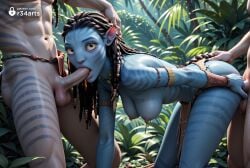 1girls 2boys abs ai_generated alien alien_girl armlet ass_grab avatar avatar:_the_way_of_water black_hair blowjob blue_skin bodypaint braid breasts colored_skin doggy_style double_penetration dreadlocks fellatio female group_sex hanging_breasts hi_res loincloth long_hair looking_at_viewer medium_breasts mmf_threesome multiple_boys na'vi neytiri nipples nude oral outdoors penis pointy_ears r34arts sex sex_from_behind solo_focus spitroast straight tattoo testicles threesome tribal uncensored