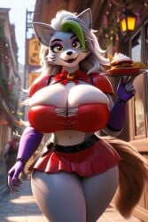 1girls 3d ai_generated animation anniversary anthro anthro_only areola big_areola big_ass big_breasts birthday_cake breasts cute cute_face female five_nights_at_freddy's five_nights_at_freddy's:_security_breach furry grey_fur multicolored_hair ravenomega roxanne_wolf roxanne_wolf_(fnaf) tagme thick_thighs thighs tongue tongue_out wolf wolf_ears wolf_girl wolf_tail