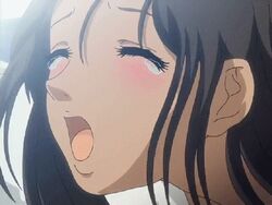 1boy 1girls animated ass dark_skin female mari_enomoto moaning pussy sentakuya_shinchan spanking tagme tears