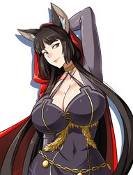 animal_ears devil-v female huge_breasts purple_eyes