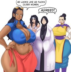 4girls ass big_ass big_breasts big_butt black_hair bleach bleach:_the_thousand-year_blood_war breasts breasts_bigger_than_head bubble_ass chichi company_connection crossover dark-skinned_female dark_skin dragon_ball dragon_ball_z female female_focus female_only he_looks_like_he_fucks_older_women huge_breasts kurenai_yuhi large_ass large_breasts light-skinned_female light_skin long_hair meme milf mother multiple_girls naruto naruto_(series) naruto_shippuden nico_robin one_piece pale-skinned_female pale_skin pierrot_(company) shounen_jump shueisha sunnysundown thick_thighs thighs toei_animation trait_connection unohana_retsu venus_body voluptuous weekly_shonen_jump yuuhi_kurenai