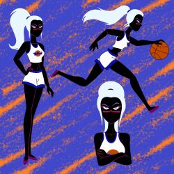 alien alien_girl alien_humanoid basketball basketball_uniform duck_dodgers looney_tunes martian martian_(duck_dodgers) nerdsman567 queen_tyr'ahnee space_jam warner_brothers