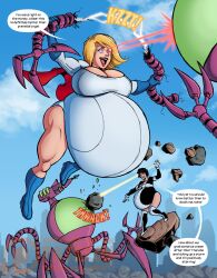 bare_thighs big_belly big_breasts black_hair blonde_hair cleavage cleavage_cutout cleavage_window dc dc_comics female huge_belly huge_breasts hyper_belly hyper_pregnancy kara_zor-l karen_starr keyhole kryptonian laser_eyes massive_breasts muscular_female power_girl pregnancy_cravings pregnant pregnant_belly pregnant_female sidkid44 superhero_costume superheroine superpowers terra_(dc)