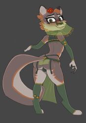 1boy brown_body femboy fox furry gay green_eyes makeup solo yitexity