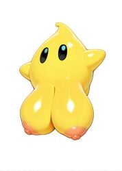 ai_generated breasts huge_breasts luma mario_(series) solo star super_mario_galaxy