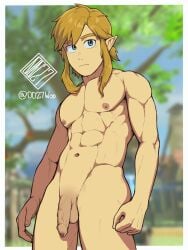 0027woo 1boy abs absurd_res balls blonde_hair blue_eyes breath_of_the_wild elf foreskin genitals hair hi_res human humanoid humanoid_genitalia humanoid_penis humanoid_pointy_ears hylian light_body light_skin link link_(breath_of_the_wild) long_foreskin loose_foreskin male male_focus male_only muscular muscular_humanoid muscular_male navel nintendo nipples not_furry nude penis signature solo solo_focus solo_male the_legend_of_zelda uncircumcised unretracted_foreskin