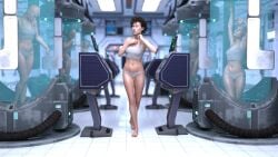 3d 6+girls alien_(franchise) black_hair clone crop_top ellen_ripley grey_panties ironclawroo multiple_girls panties