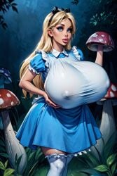 1girls ai_generated alice_in_wonderland alice_liddell big_breasts big_lips bimbo bimbo_lips blue_eyes breasts breasts_bigger_than_head busty bythebrokenone disney fat_lips female female_only gigantic_breasts huge_breasts large_breasts literature massive_breasts public_domain solo solo_female thick_lips