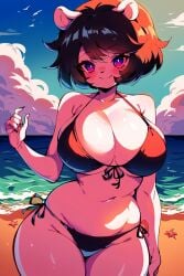 ai_generated anthro beach bikini female female_protagonist freedom_planet freedom_planet_2 looking_at_viewer neera_li panda video_games xerberus0