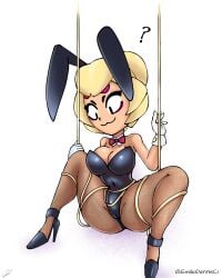 brawl_stars bunnysuit charlie_(brawl_stars) tied_hair tied_up