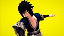 1boy 3d black_hair boys cute_male male male_focus male_only naruto naruto_shippuden realm_shota sasuke_uchiha sharingan solo_male yaoi younger_male