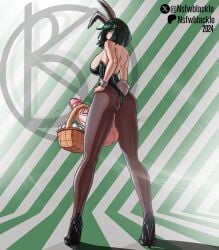 1futa back_view basket big_breasts bunny_ears bunnysuit easter easter_basket easter_egg fubuki_(one-punch_man) futa_only futanari high_heels huge_cock nsfwblackle one-punch_man short_hair shoulders stockings thighs veiny_penis