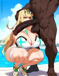 mythra from xenoblade (series) by lucyla
