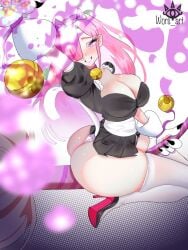 1girls 2024 ass big_ass big_breasts big_butt brawl_stars breasts broom cat_ears cat_tail catgirl colette_(brawl_stars) female high_heels maid maid_outfit pink_hair pinku_pawlette supercell tagme wors_art