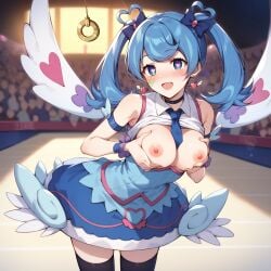 ai_generated blue_angel blue_hair breasts hypnosis stockings yu-gi-oh! yu-gi-oh!_vrains