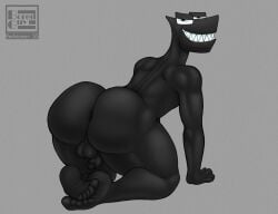 alphabet_(mike_salcedo) anthro anthrofied ass ass ass_focus asshole asshole_visible big_ass big_butt f_(mike_salcedo) feet flaccid gay half-closed_eyes looking_at_viewer looking_back looking_back_at_viewer male male_only redviewer_55 tagme thick_thighs wide_hips