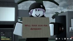 1girls 3d breasts dummies_vs_noobs dummy_(roblox) female game_ui medic pink_hair popsiclethecat prostitution roblox roblox_game robloxian sign solo tagme tired tired_eyes