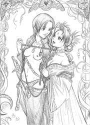 clothing collar leash lelei lucretia_merces medium_breasts panties suikoden suikoden_v tagme yuri